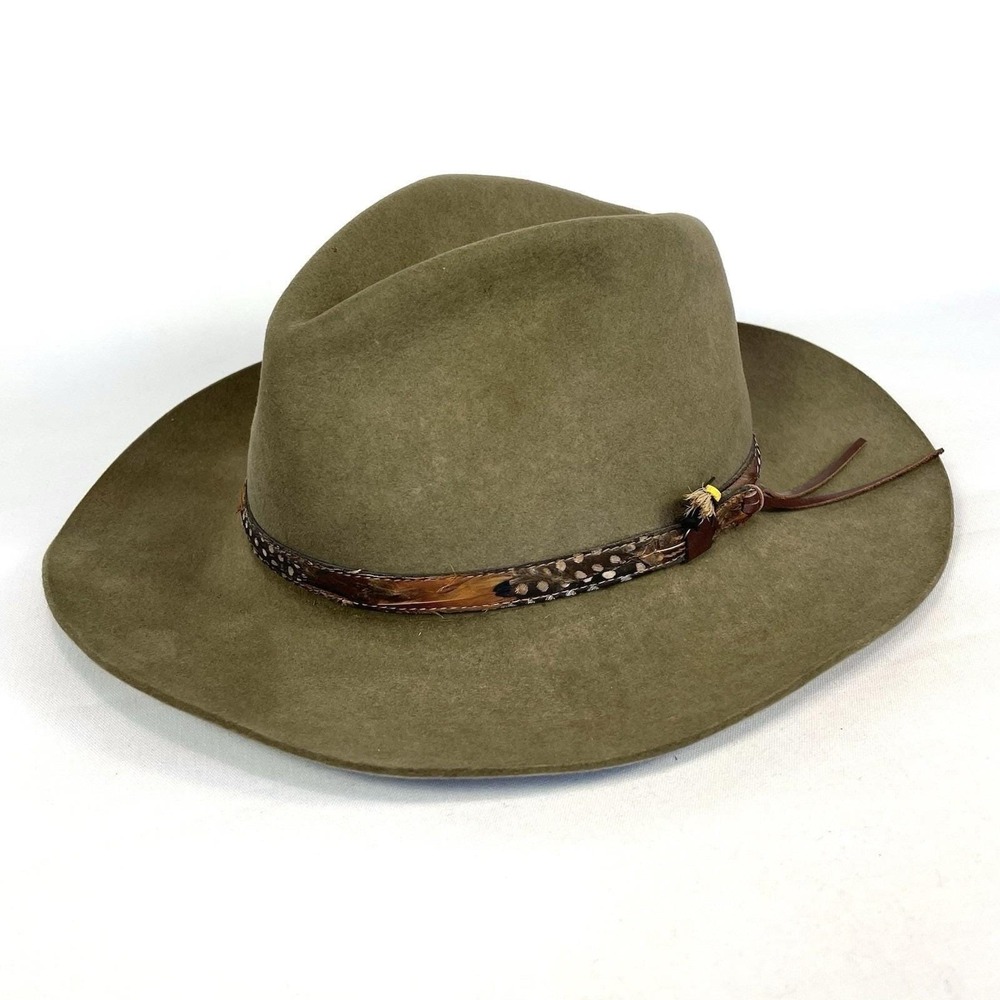 Vintage Bailey Jackson Dynafelt Wool Hat 6 7/8 Sage Fly Fishing Western